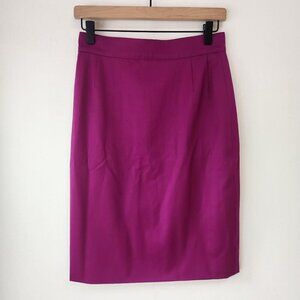 VTG Genny by Gianni Versace 100% Wool Purple Pencil Skirt Straight Career 8